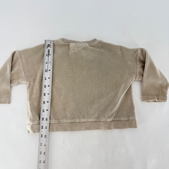 Zara Baby Girl Beige Sweatshirt Join Life Soft 12-18 Months‎ Cotton Blend - Picture 8 of 8